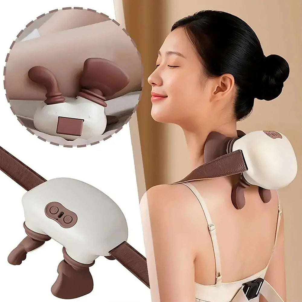 Neck Shoulder Massager Electric Kneading Massager Heated Back Massagers Muscles Massage Pillow Neck Waist Leg Body