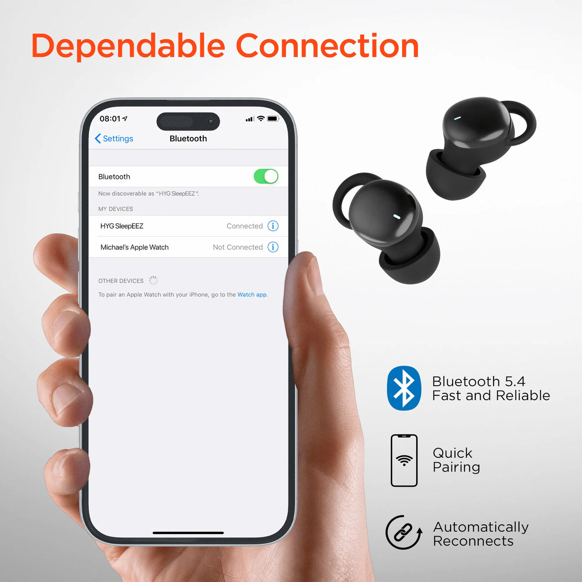Hypergear Sleepeez Mini Noise-Blocking True Wireless Earbuds for Sleeping