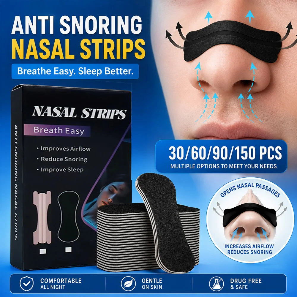 Nasal Strips for Snoring Nasal Patch Correction Physical Expansion Breathable Nasal Patch Better Sleep Anti-Snoring Nasal Strip