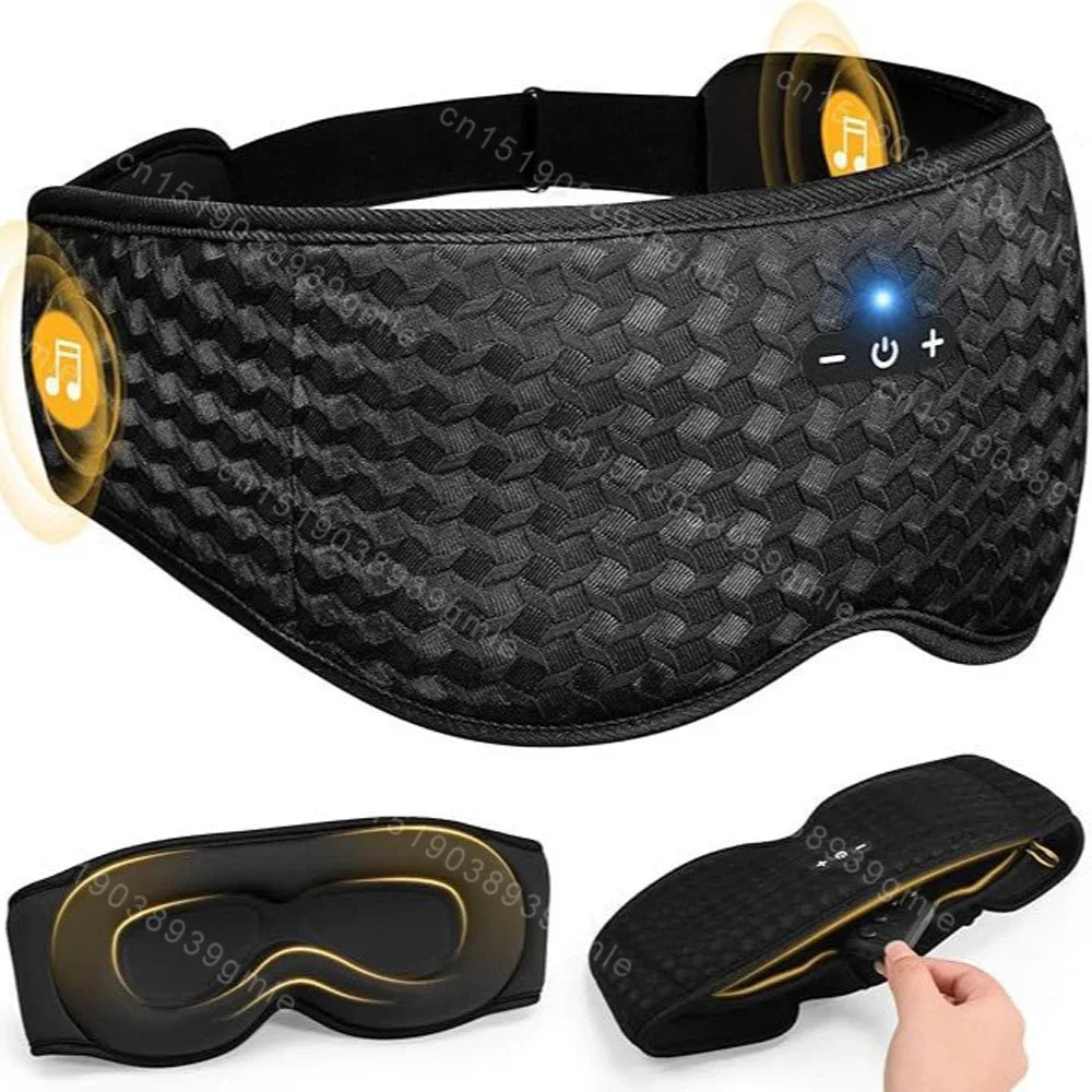 Bluetooth Music 3D Sleeping Eye Mask Wireless Headphones Breathable Light Blocking Air Travel Smart Elastic Sleep Headband